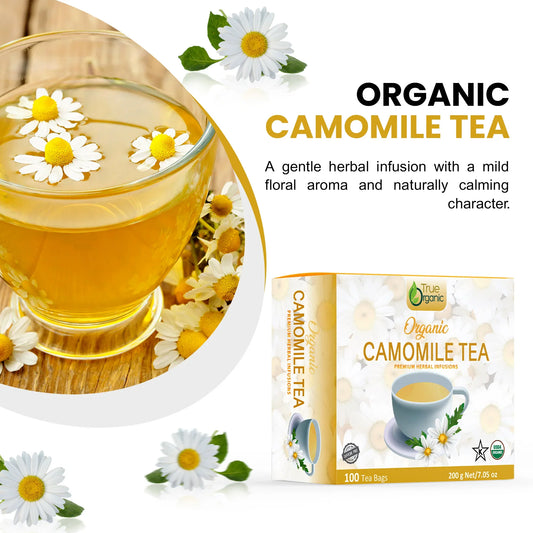 True Organic Chamomile Tea, 100 Tea Bags