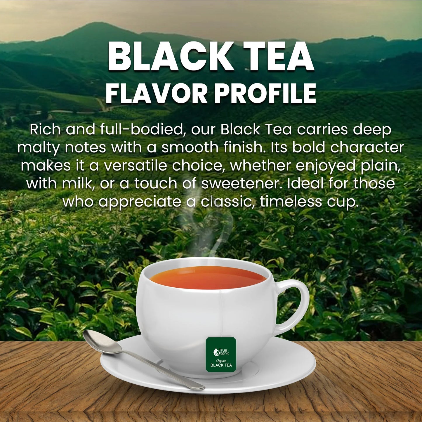 True Organic Premium Ceylon Black Tea, 100 Tea Bags