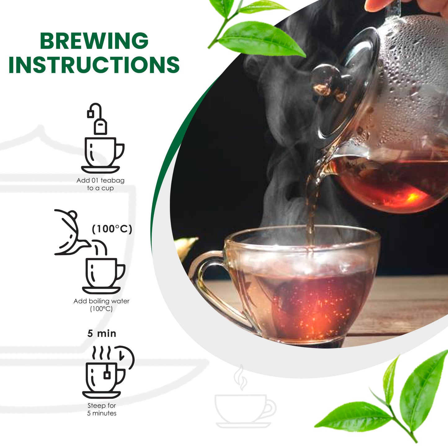 True Organic Premium Ceylon Black Tea, 100 Tea Bags