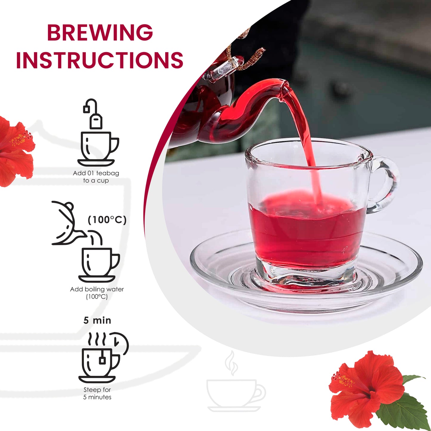 True Organic Hibiscus Tea, 100 Tea Bags.