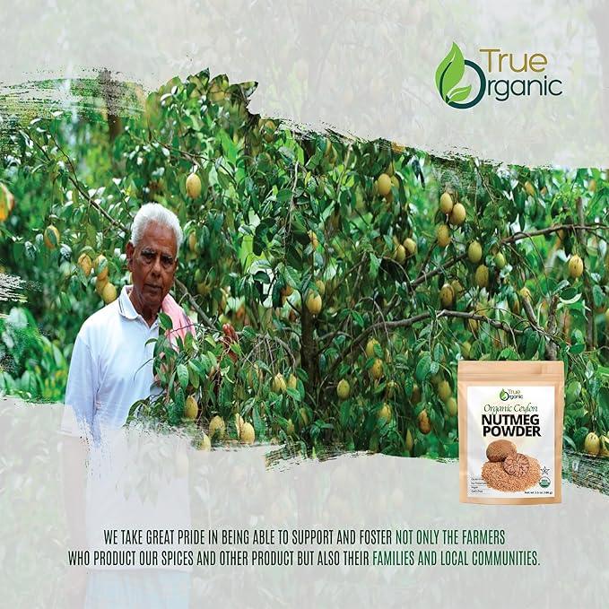 True Organic Nutmeg Powder 3.5 Oz