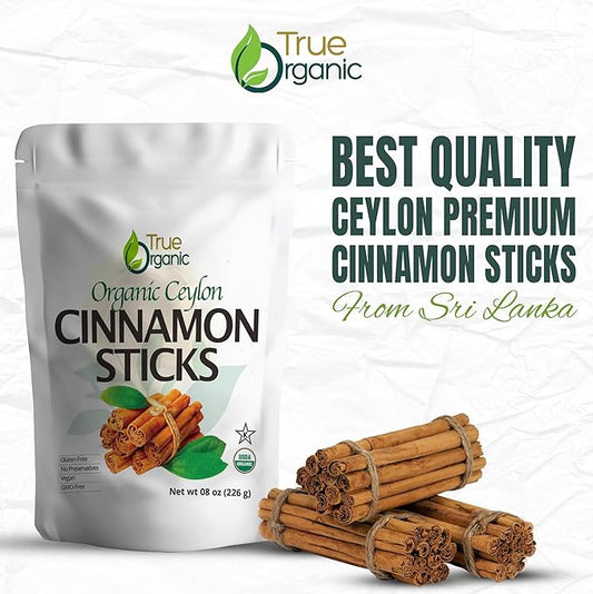 True Organic Cinnamon Sticks 08 Oz