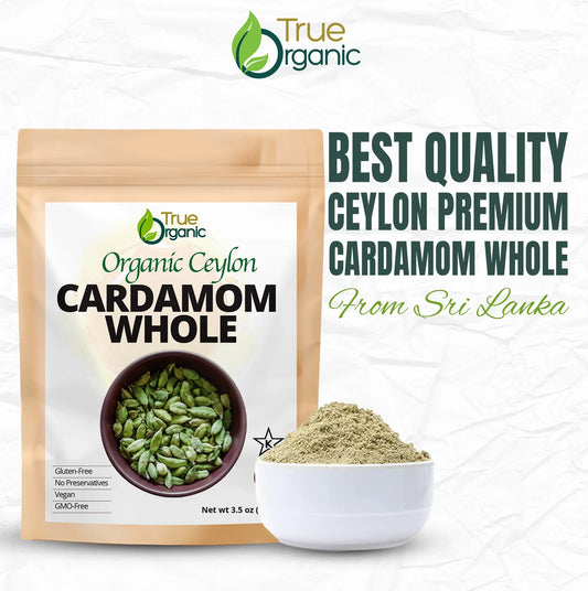 True Organic Cardamom Whole 3.5 oz