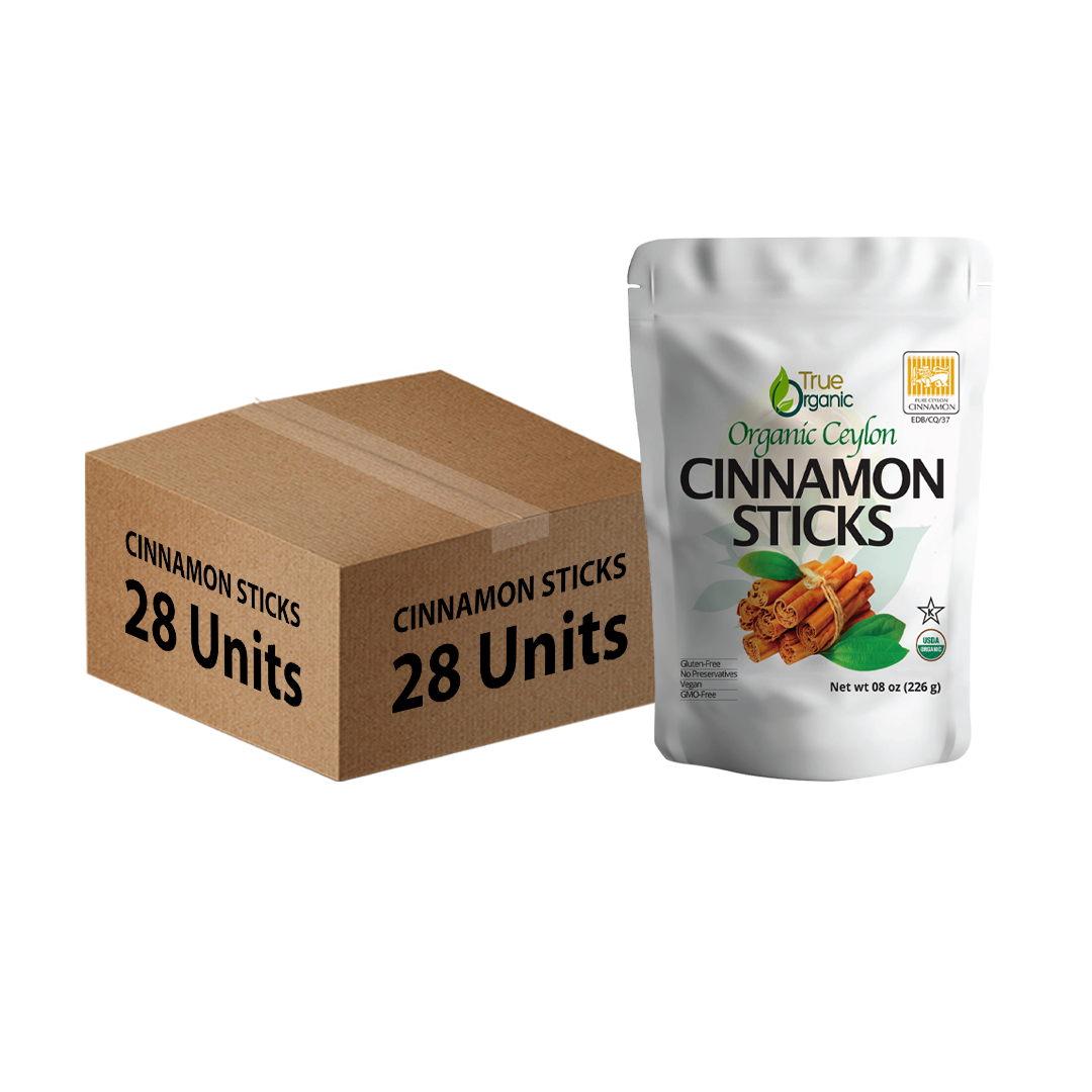 True Organic Ceylon Cinnamon Sticks 08 Oz Bulk Pack (28 Units)