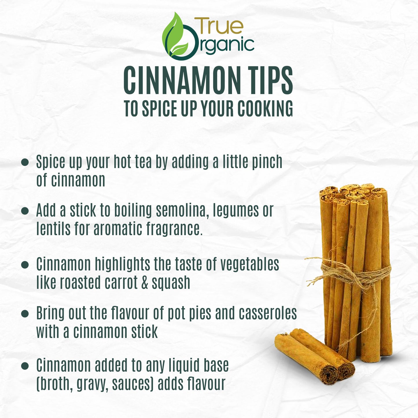 True Organic Cinnamon Sticks 08 Oz