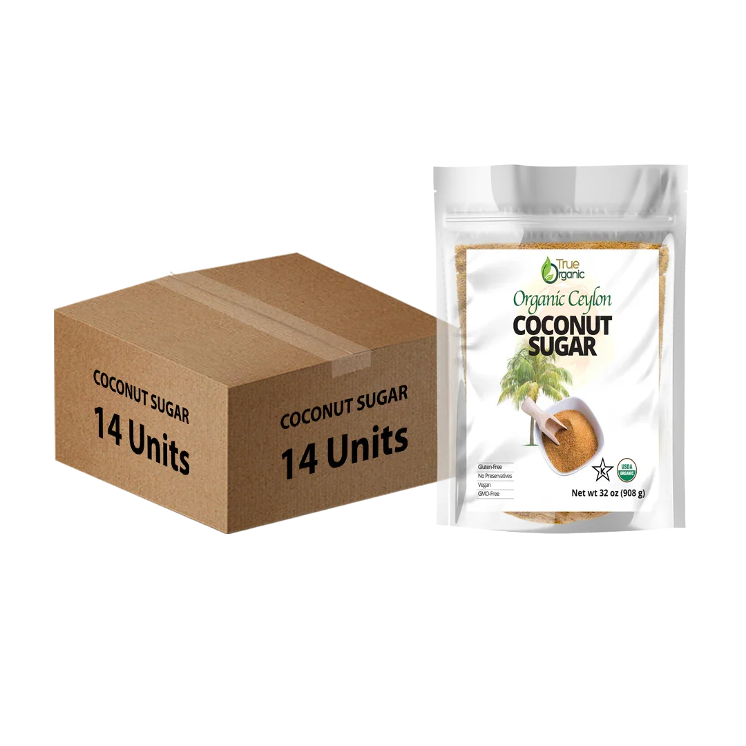 True Organic Coconut Sugar 2 Pounds Bulk Pack(14 Units)