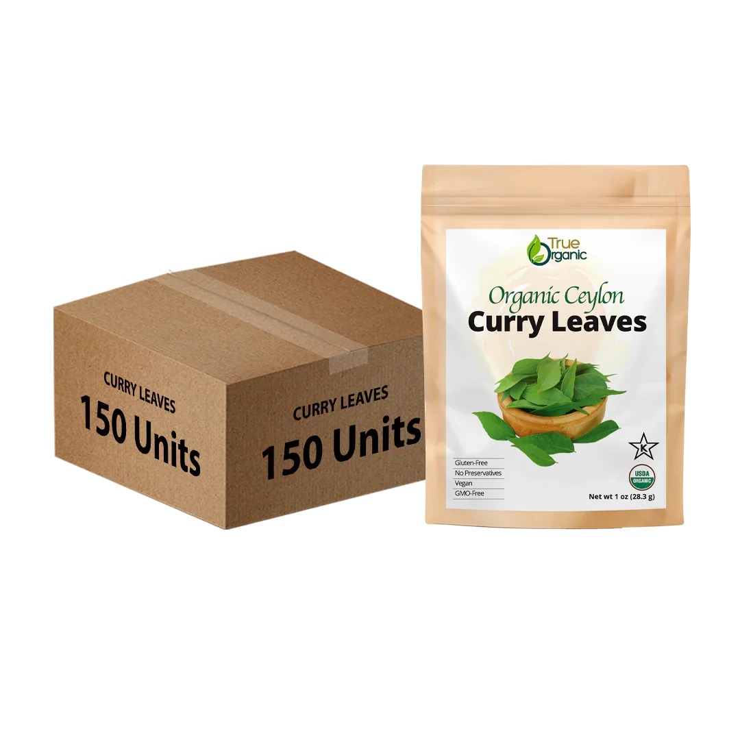 True Organic Curry Leaves 01 oz Bulk Pack (150 Units)