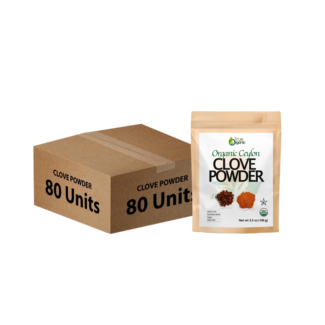 True Organic Ceylon Ground Cloves 3.5 Oz Bulk Pack (80 Units)