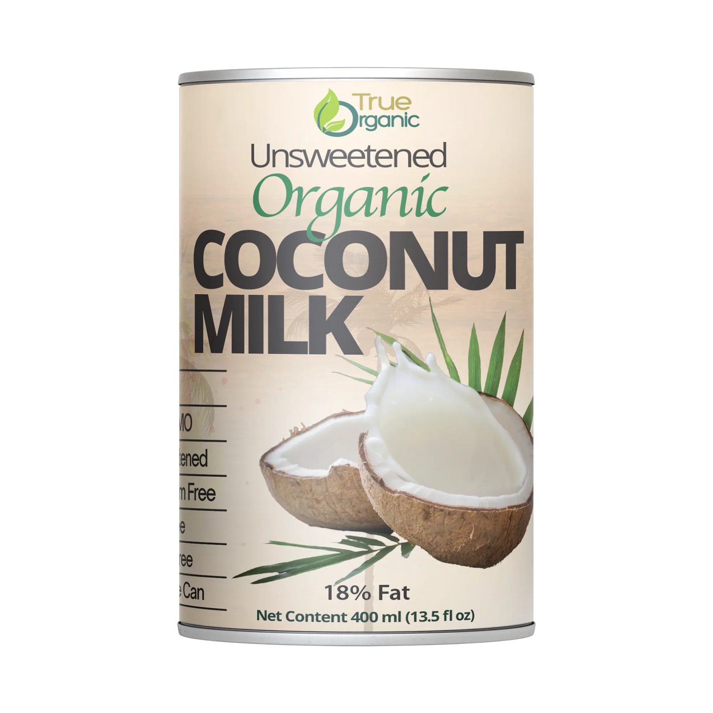 True Organic Unsweetened Coconut Milk 13.5 fl oz