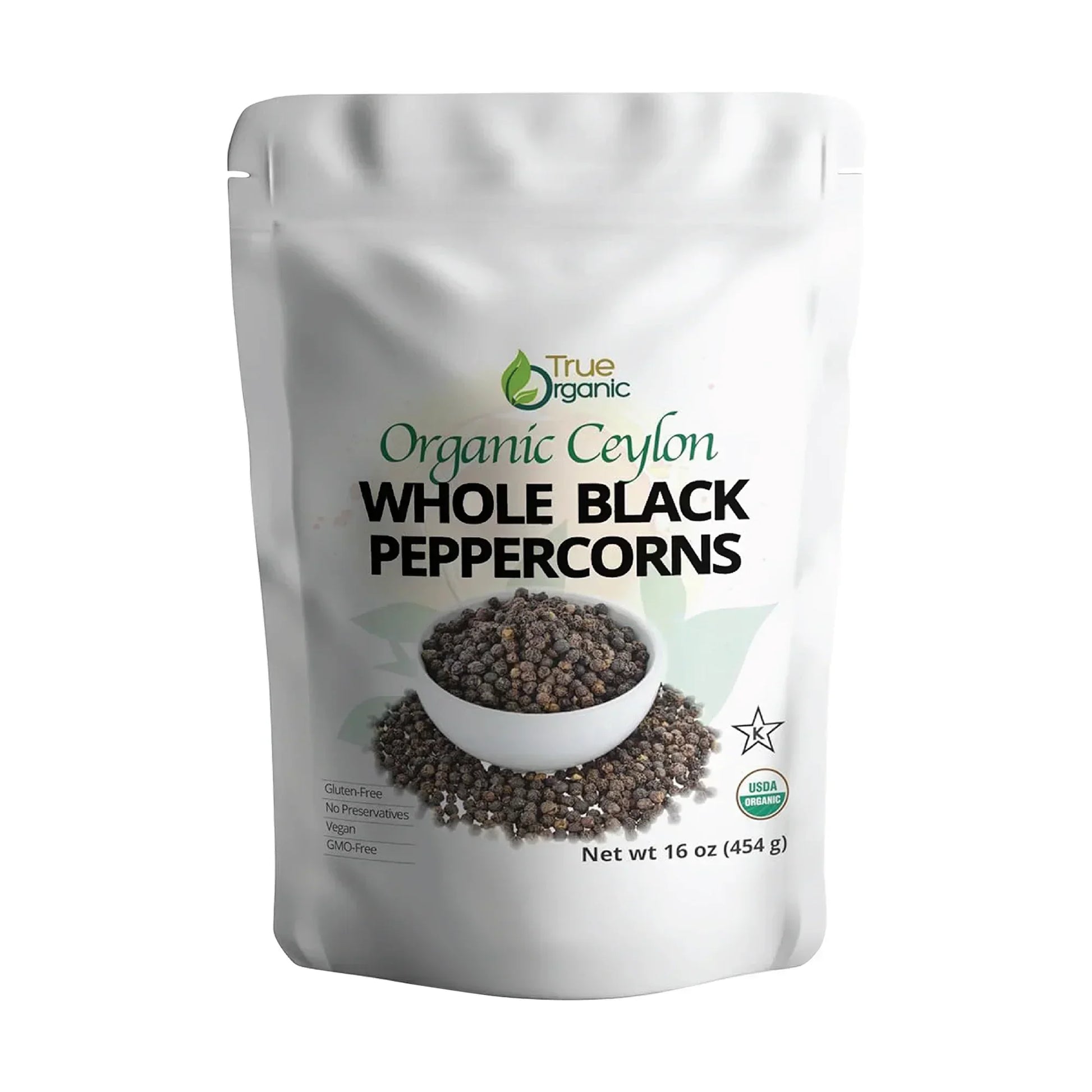 True Organic Black Peppercorns Whole 16 Oz - True Organics