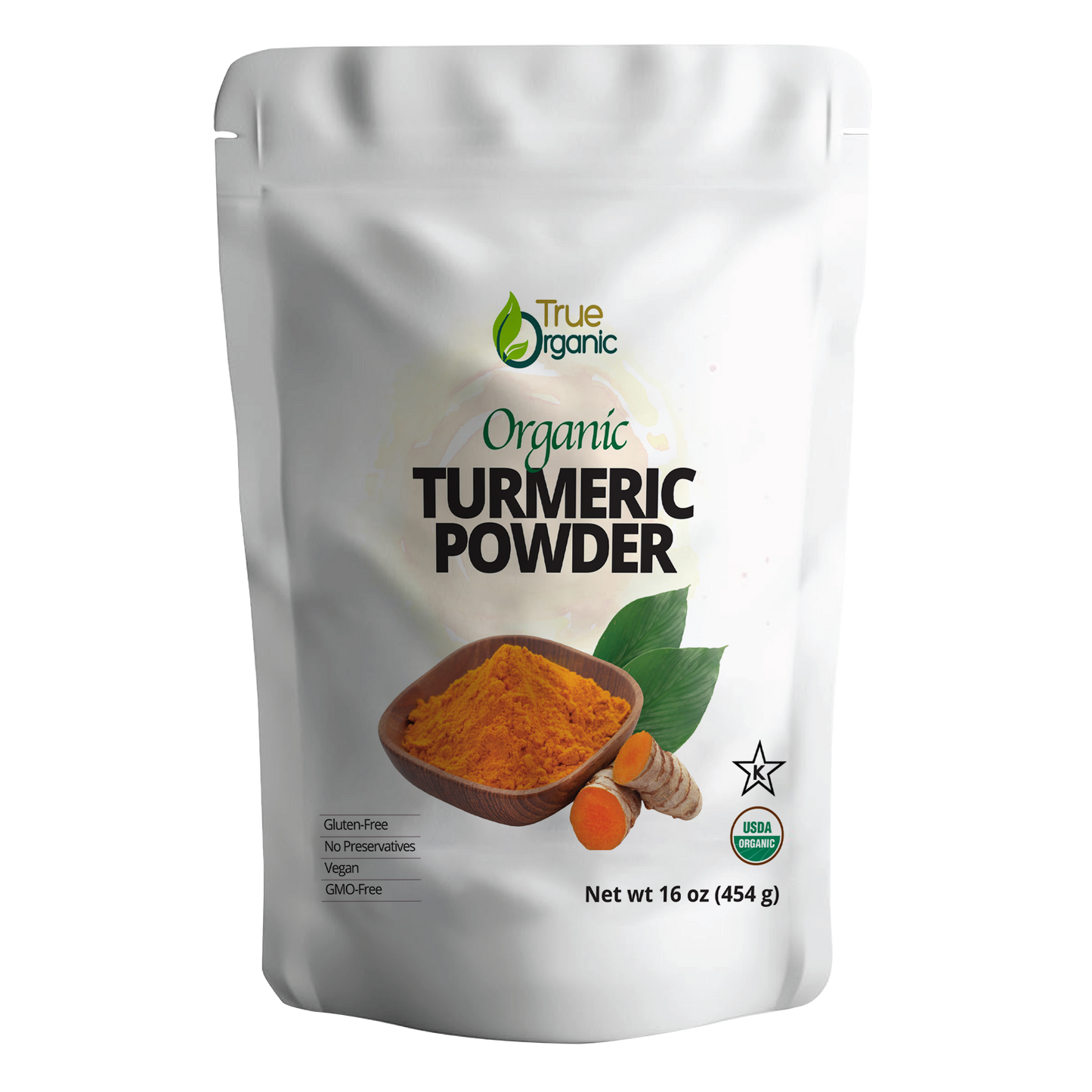 True Organic Ceylon Turmeric Powder, 1 Pound Bulk Bag