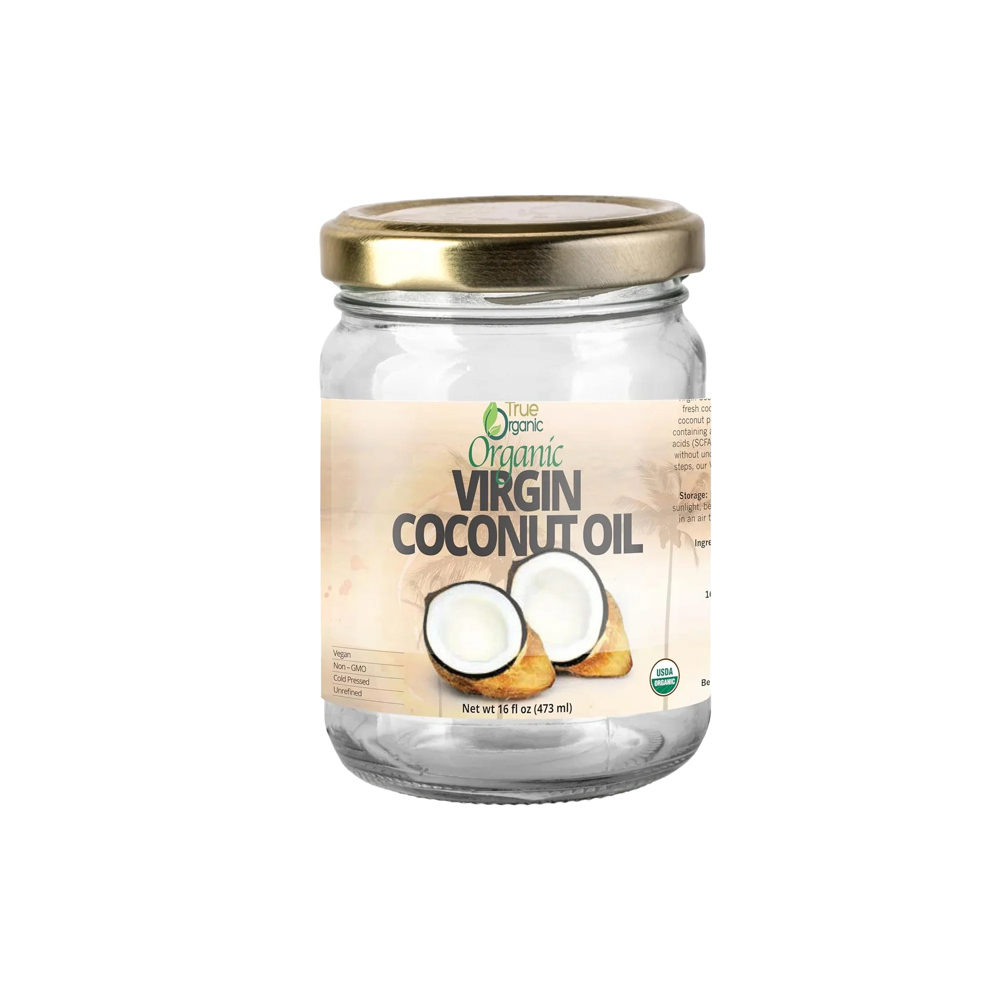 True Organic Ceylon Virgin Coconut Oil, 16 fl oz - True Organics