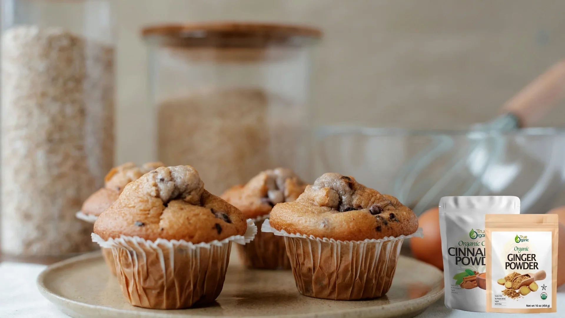 Spiced Ginger Powder Morning Muffins - True Organics