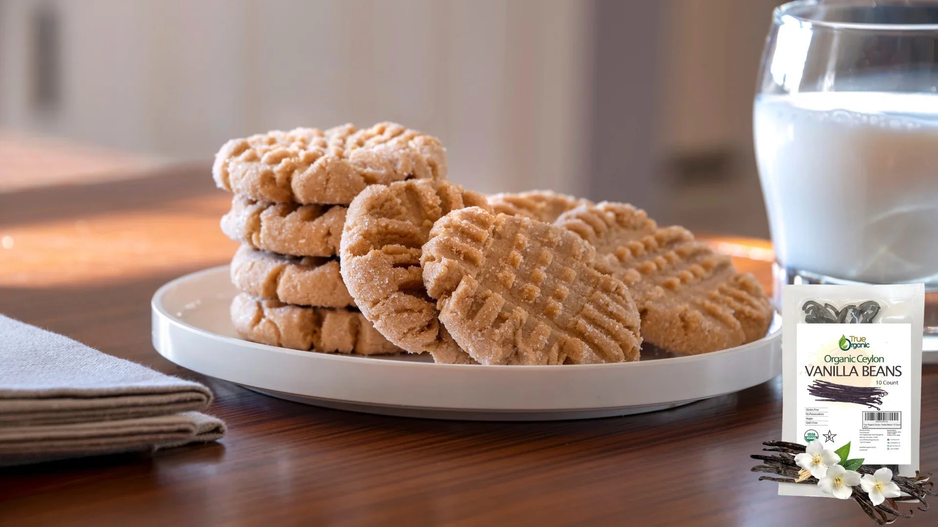 Vanilla Bean Honey Butter Cookies - True Organics