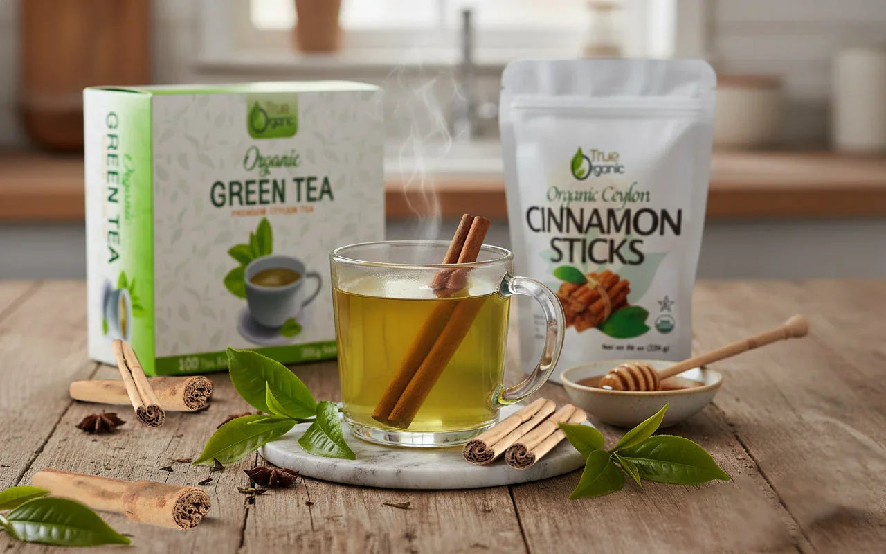 Green Tea with Ceylon Cinnamon Sticks