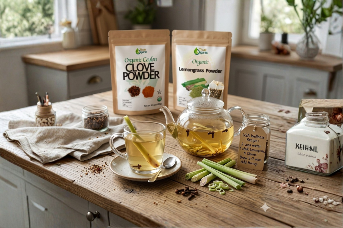 Lemongrass & Clove Herbal Tea (USA Wellness Recipe)