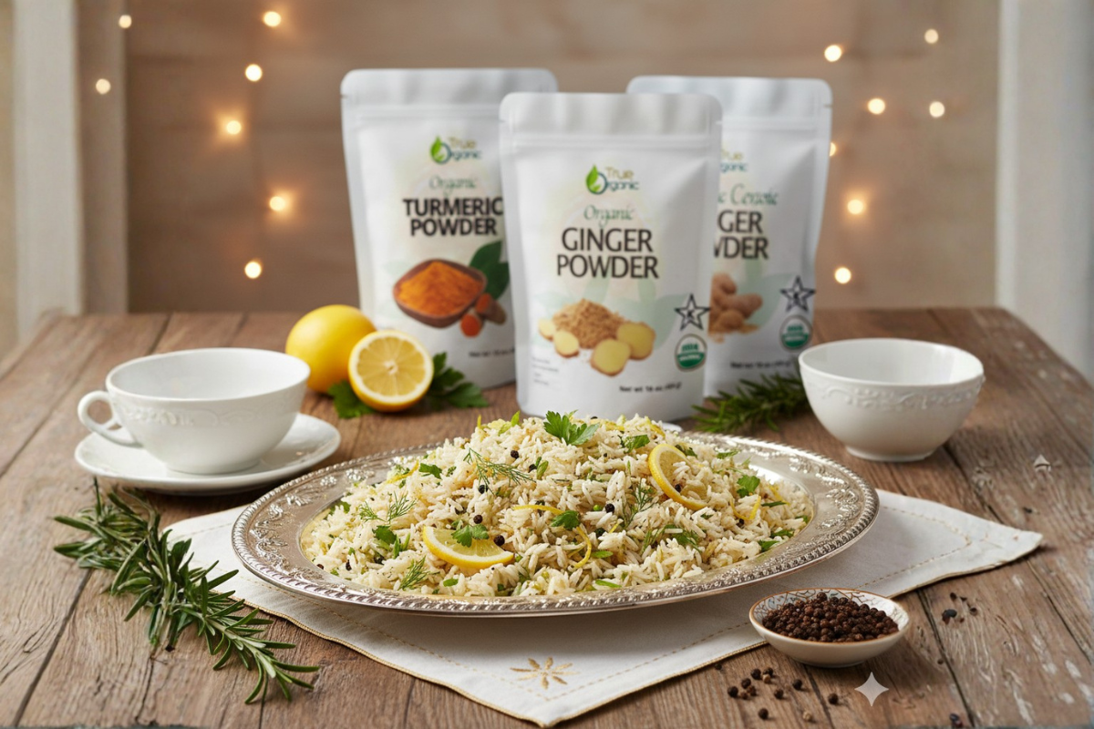 New Year Special Lemon Herb Celebration Rice