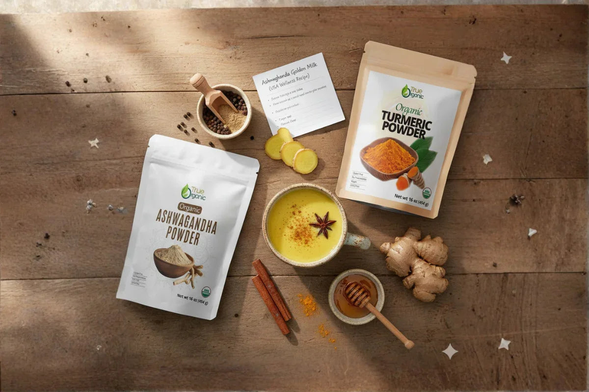 Ashwagandha golden milk adaptogen hormone balancing drink