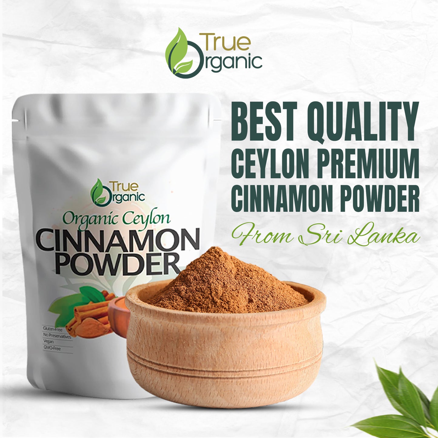 True Organic Cinnamon Powder 16 Oz