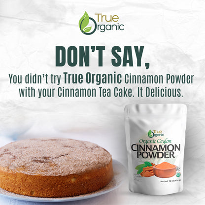 True Organic Cinnamon Powder 16 Oz