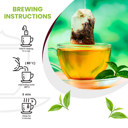 True Organic Premium Ceylon Green Tea, 100 Tea Bags
