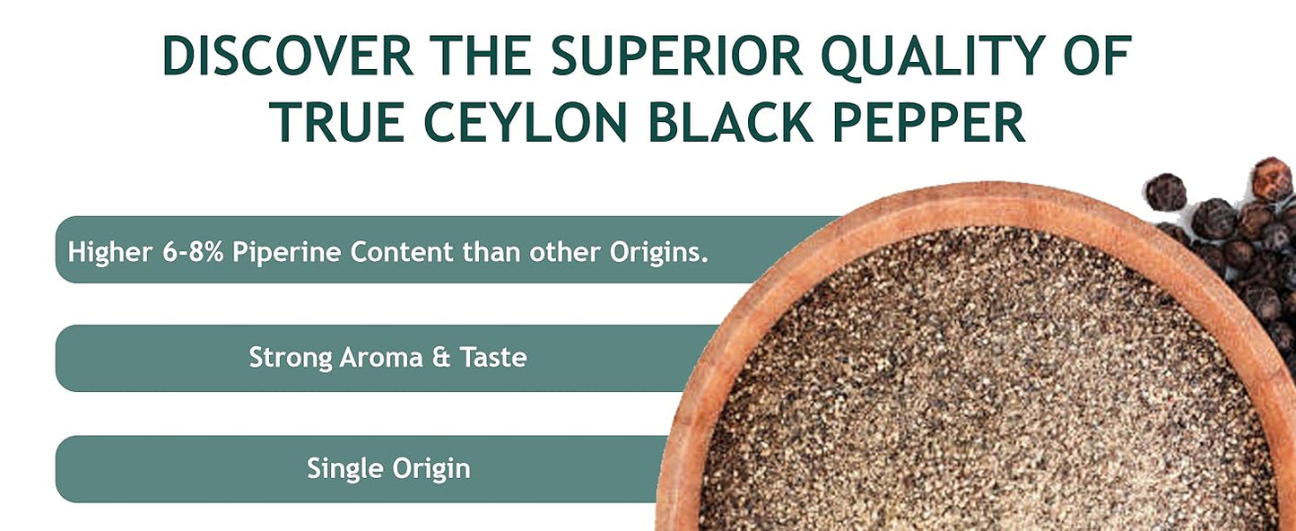 True Organic Black Peppercorns Powder 16 Oz
