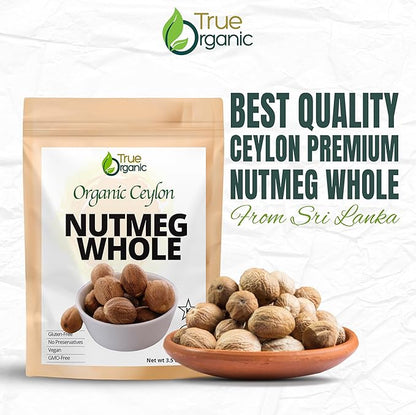 True Organic Nutmeg Whole 3.5 Oz