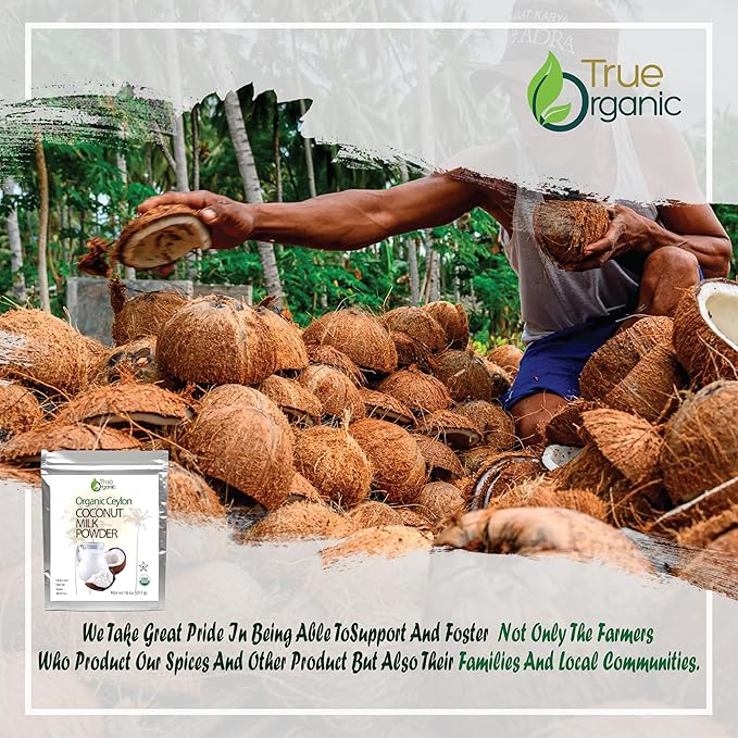 True Organic Ceylon Coconut Milk Powder, 1 Pound Bulk Bag