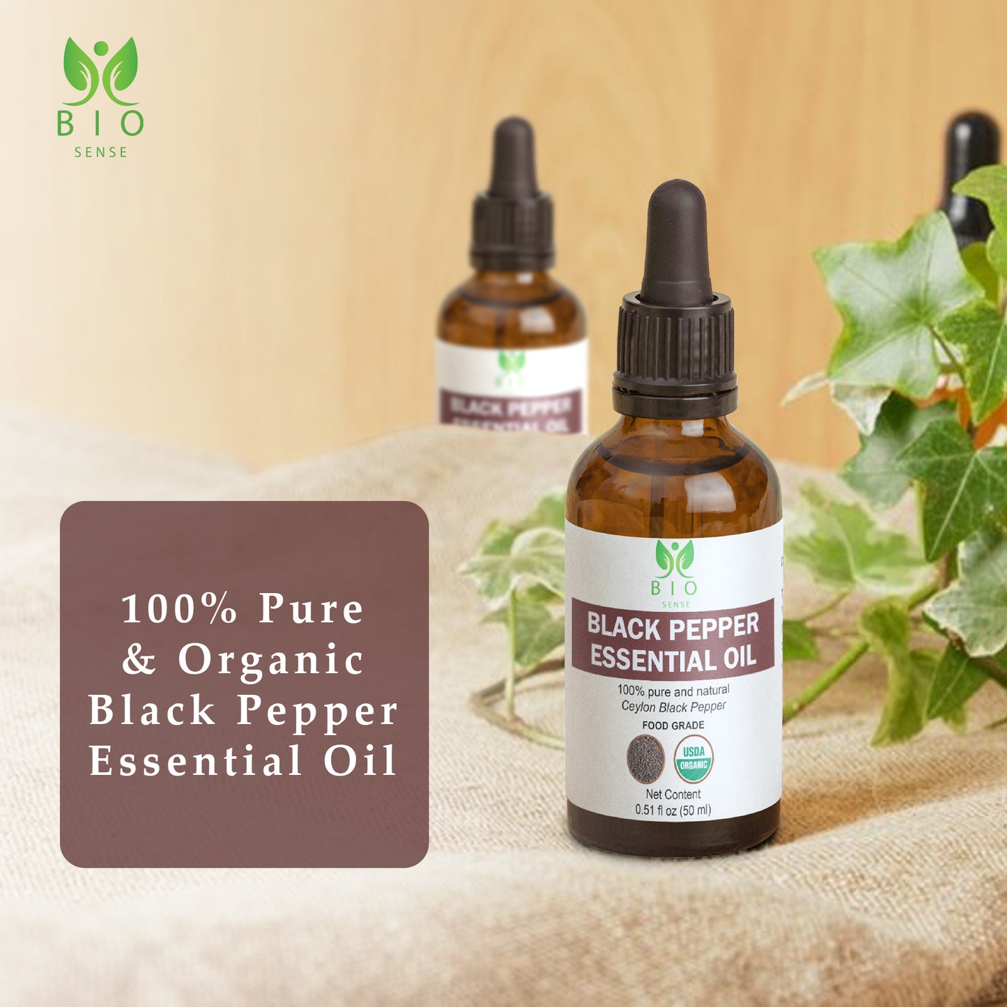 True Organic Black Pepper Essential Oil 15 mL (0.5 Fl Oz)