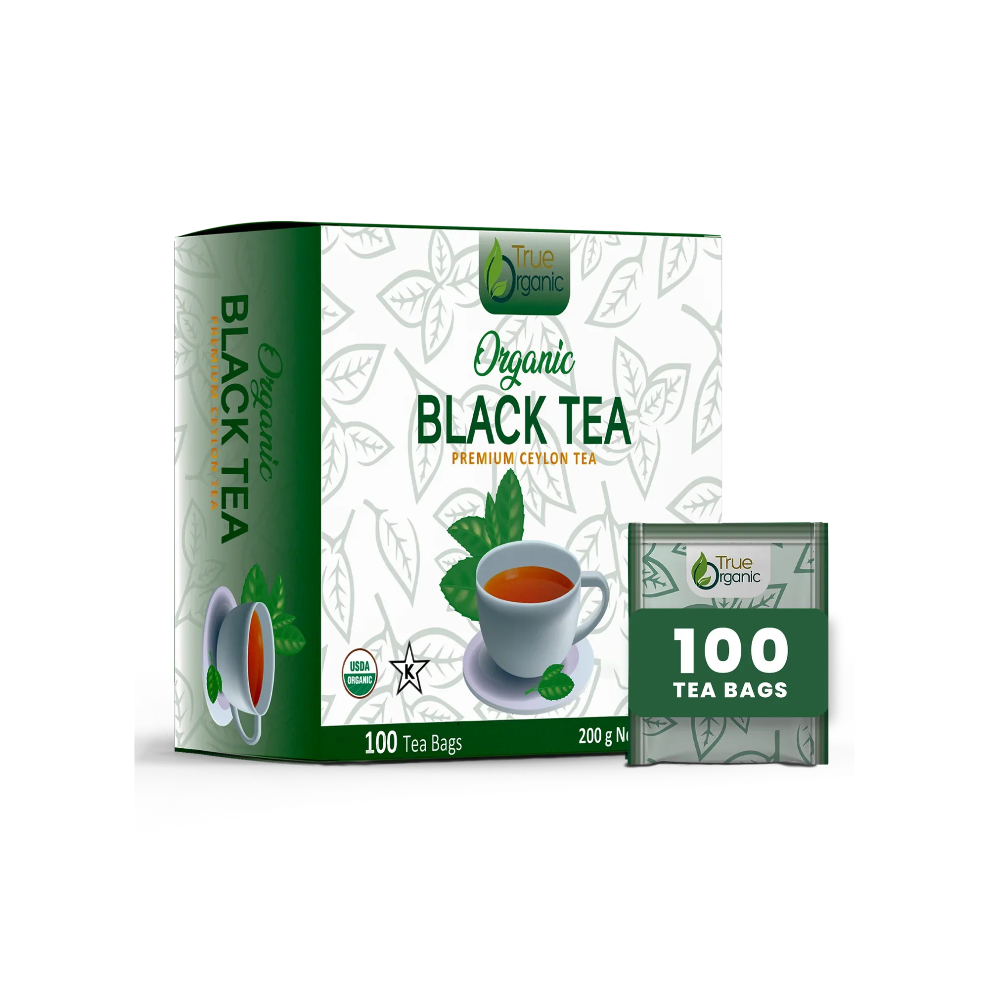 True Organic Premium Ceylon Tea - 100 Black Tea Bags – True Organics