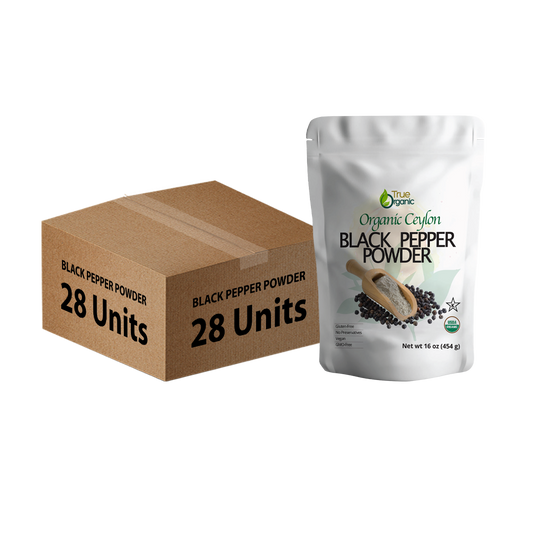 True Organic Ground Black Pepper 16 Oz Bulk Pack (28 Units)