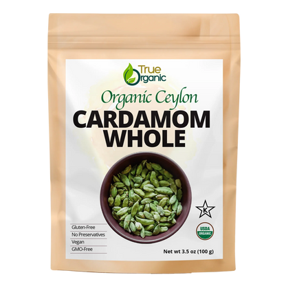 True Organic Cardamom Whole 3.5 oz