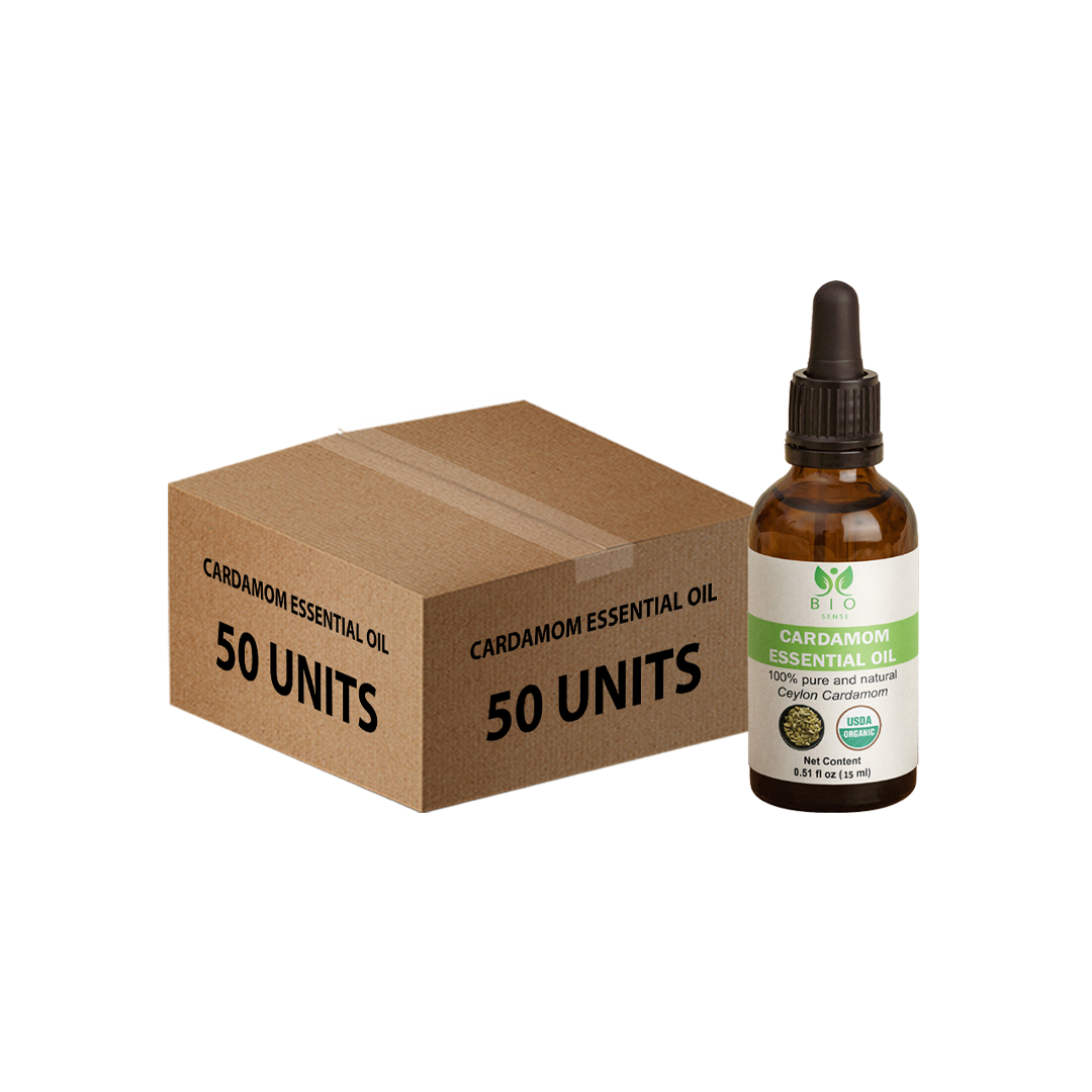 Bio Sense Cardamom Essential Oil 15 ml Bulk Pack (50 Units)
