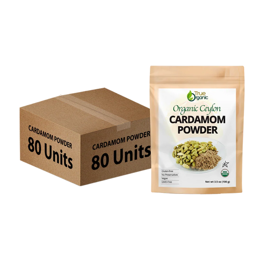 True Organic Cardamom Powder 3.5 Oz Bulk Pack (80 Units)