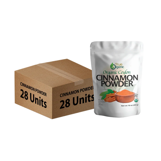 True Organic Ceylon Cinnamon Powder 16 Oz Bulk Bag (Pack of 28)