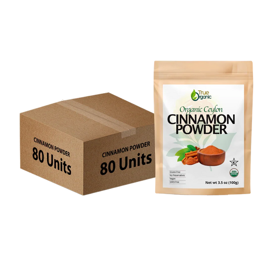 True Organic Ground Cinnamon Powder, 3.5 Oz Bulk Pack (80 Units)