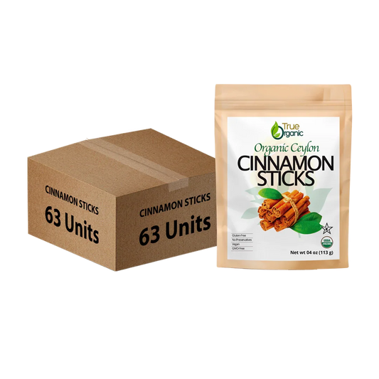 True Organic Ceylon Cinnamon Sticks 04 Oz Bulk Pack (63 Units)