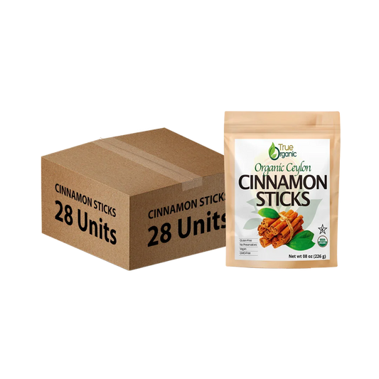 True Organic Ceylon Cinnamon Sticks 08 Oz Bulk Pack (28 Units)