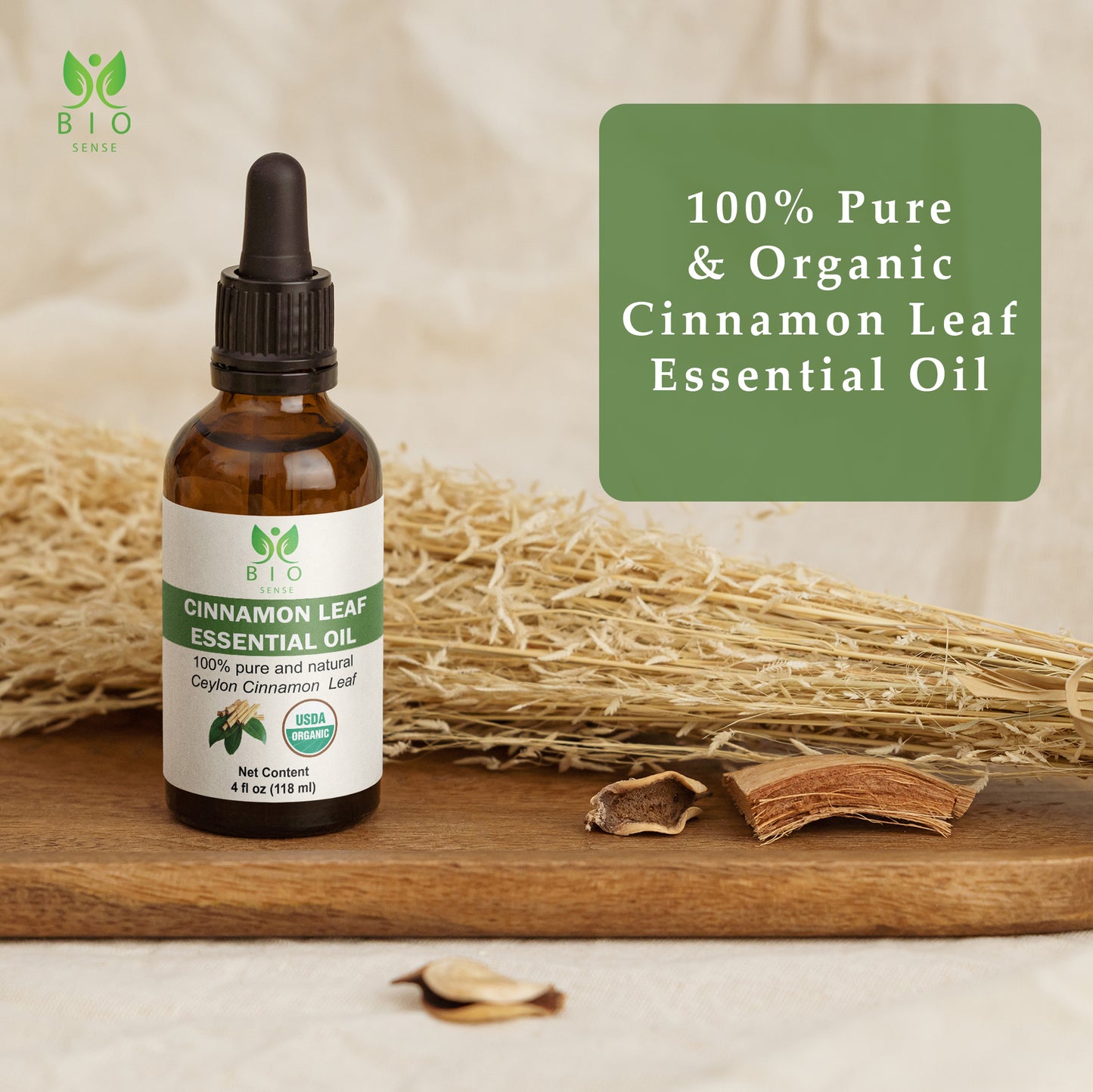 True Organic Cinnamon Leaf Essential Oil, 118 ml