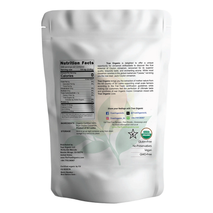 True Organic Cinnamon Powder 16 Oz