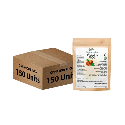 True Organic Cinnamon Sticks-01 oz Bulk Pack (150 Units)