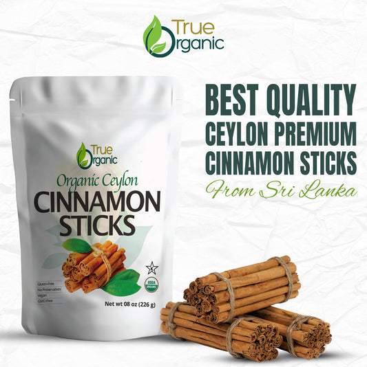 True Organic Cinnamon Sticks 08 Oz