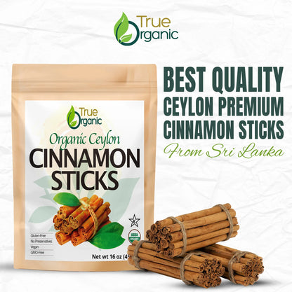 True Organic Cinnamon Stick 16 Oz