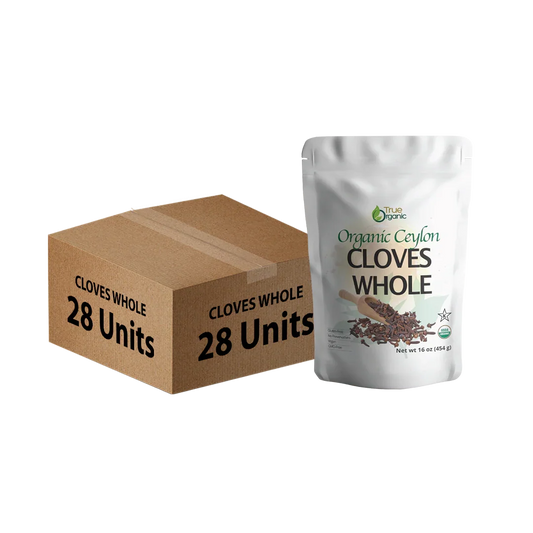 True Organic Ceylon Cloves Whole 16 Oz Bulk Bag (Pack of 28)