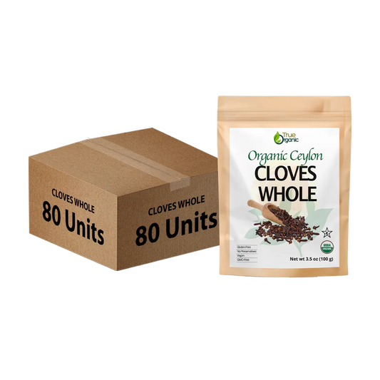 True Organic Ceylon Cloves Whole 3.5 Oz Bulk Pack (80 Units)