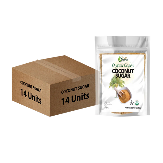 True Organic Coconut Sugar 2 Pounds Bulk Pack(14 Units)