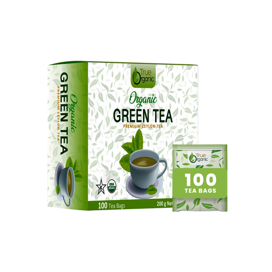 True Organic Premium Ceylon Green Tea, 100 Tea Bags