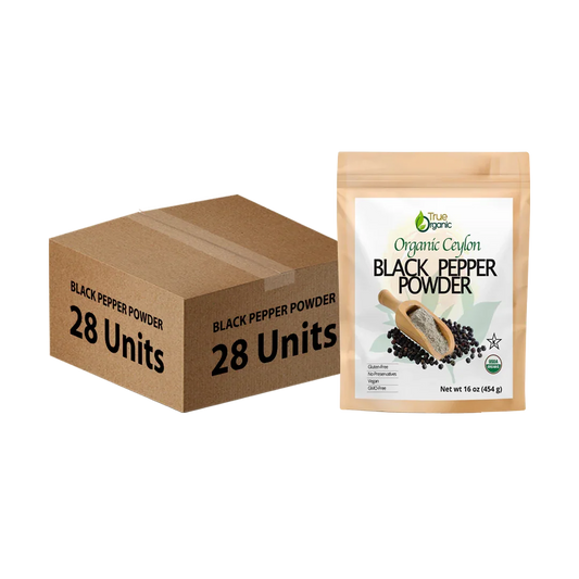 True Organic Ground Black Pepper 16 Oz Bulk Pack (28 Units)