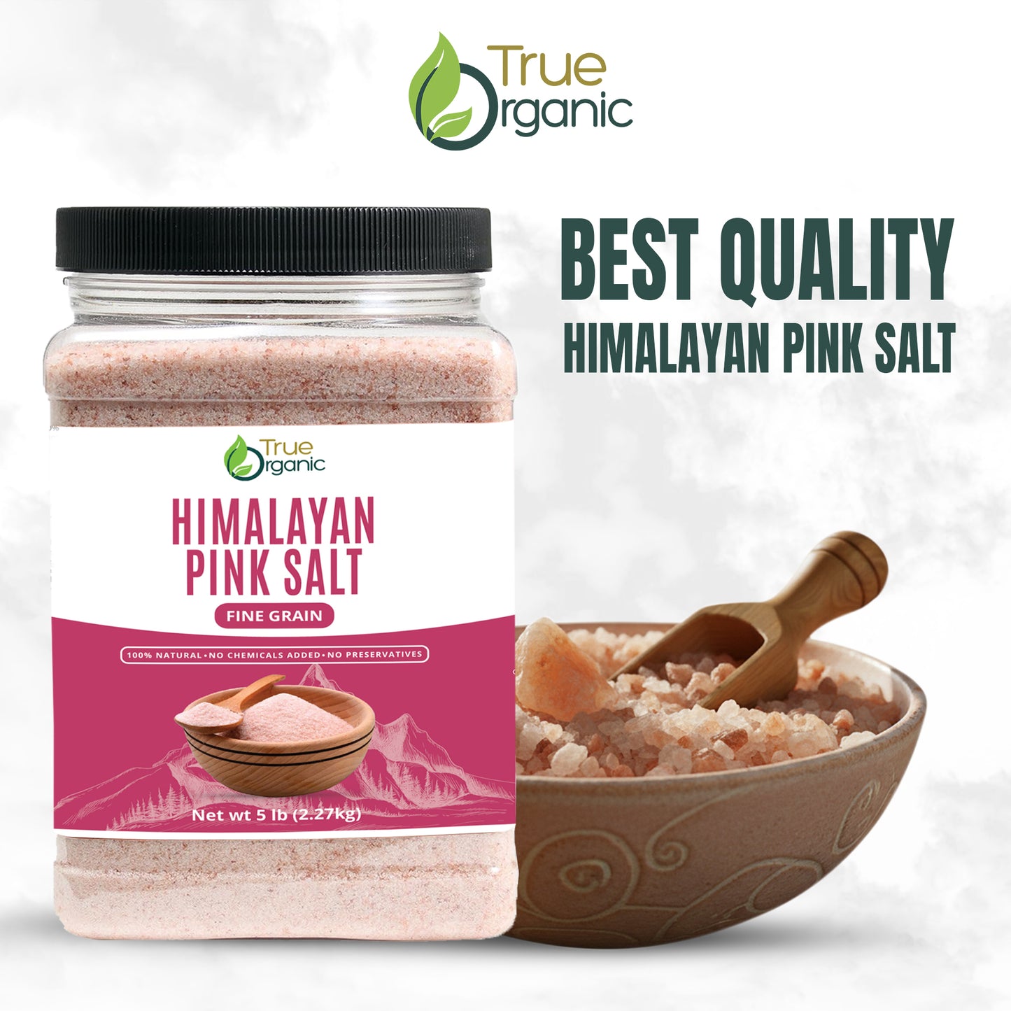 True Organic Himalayan Pink Salt 5lb