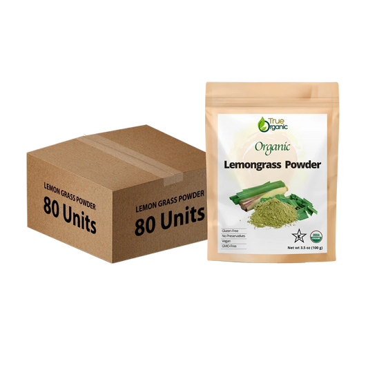 True Organic Lemon Grass Powder 3.5 oz Bulk Pack (80 Units)